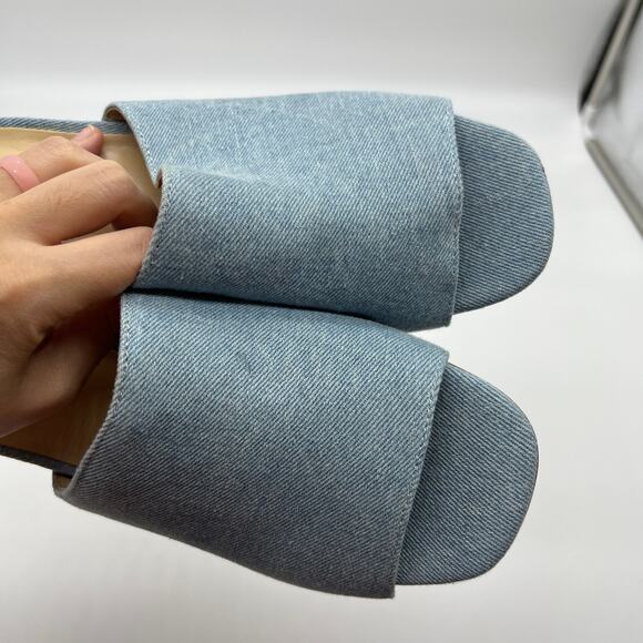 Nine West Women's Shoes Wylow Open Toe Size 9.5 Denim Blue - Picture 12 of 13